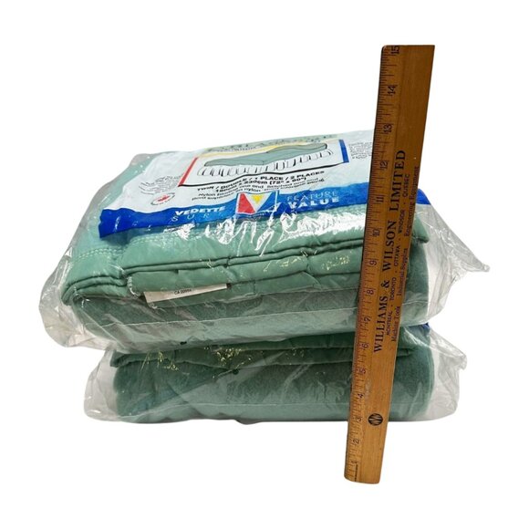 MCM Blankets Sea Green 72 x 90  Lot 2 New Sealed Canada Vintage 1970s Acrylic - Picture 10 of 10